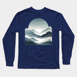 Misty Mountain Sunrise Long Sleeve T-Shirt